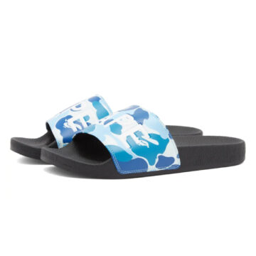 A Bathing Ape ABC Camo Slide Blue